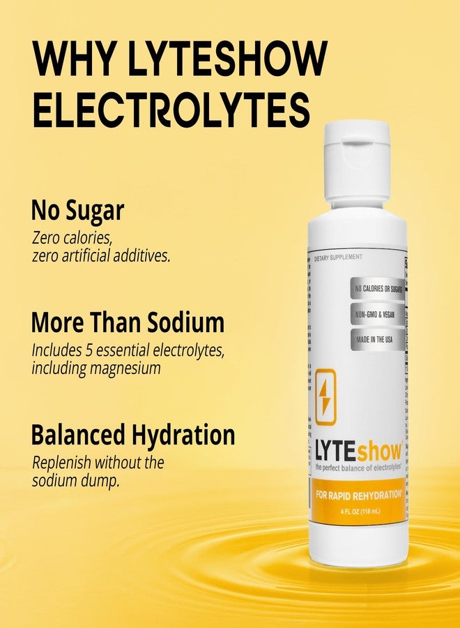 LyteLine LyteShow - Electrolyte Drops for Rapid Rehydration + Digestion + Brain + Energy + Immunity | No Sugar | Trace Minerals | Unflavored, Subtle Mineral Taste - 40 Servings (Magnesium, Potassium, Zinc) - Image 2