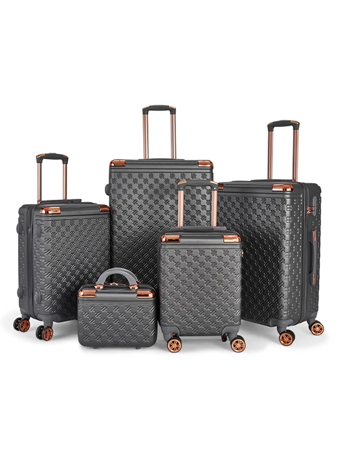 LIMRA Luggage set 5 pieces travel Bags with a distinctive design from limra grey