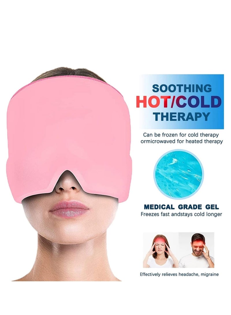 Plan A Elastic Headache Hat, Migraine Relief and Tension Hat, Reusable Ice Gel Cap, One Size Fits All Cooling and Warming Pad for Headaches, Swelling, Sinus, Stress (Black) - Image 2