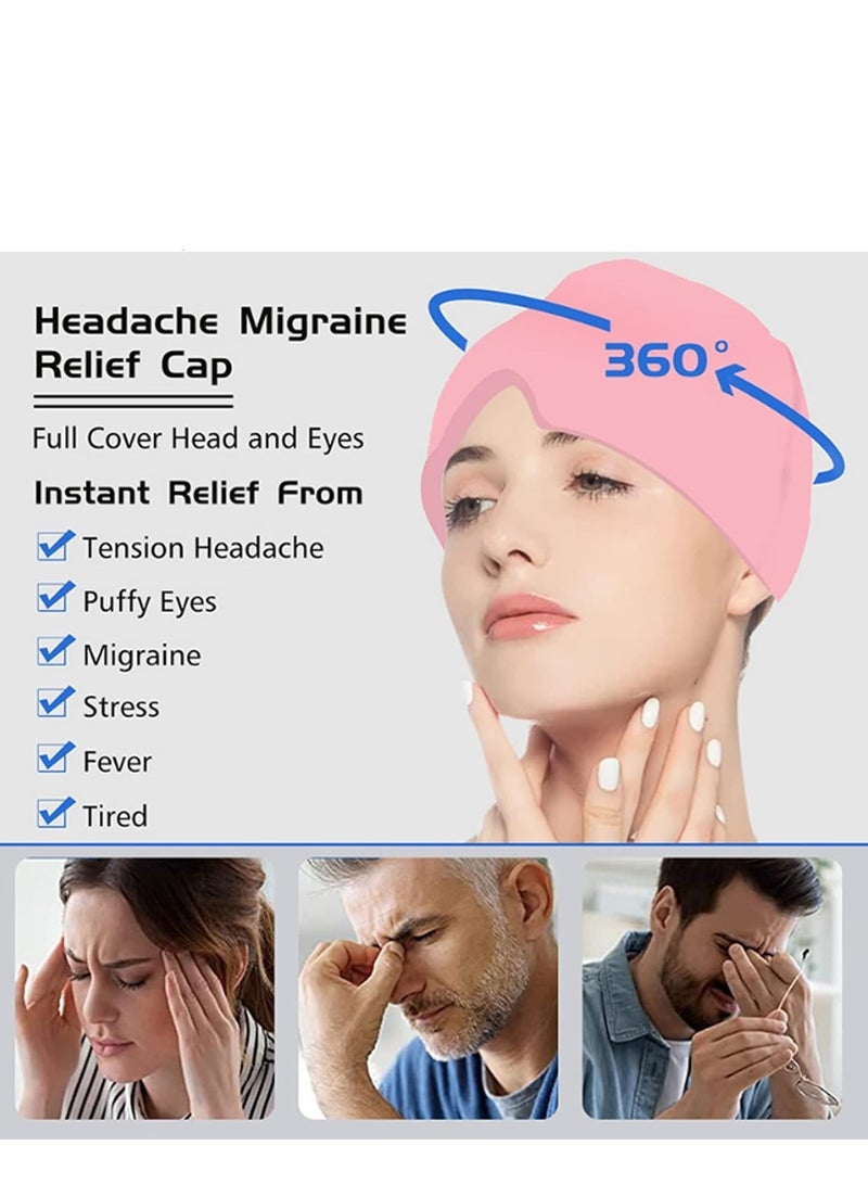 Plan A Elastic Headache Hat, Migraine Relief and Tension Hat, Reusable Ice Gel Cap, One Size Fits All Cooling and Warming Pad for Headaches, Swelling, Sinus, Stress (Black) - Image 3