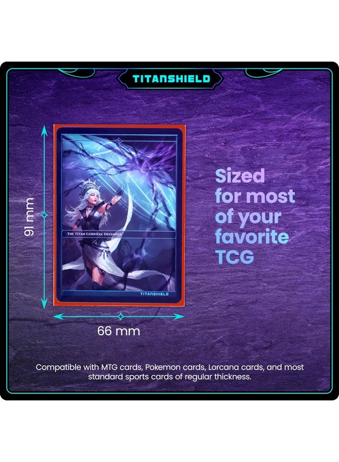 TitanShield (150 Sleeves/Red Standard Size Board Game Trading Card Sleeves Deck Protector Compatible With Pokemon, Mtg Magic The Gathering - Image 3