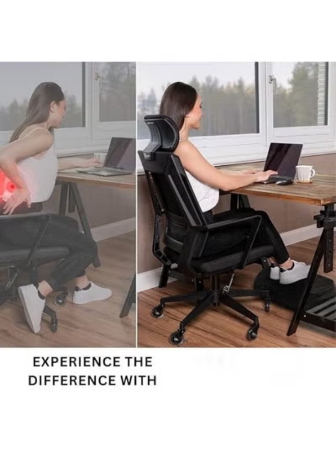 Ergonomic Under Desk Foot Rest Cushion with Soft Velvet Cover for Improved Sitting Comfort and Posture Support at Home and Office - Image 3