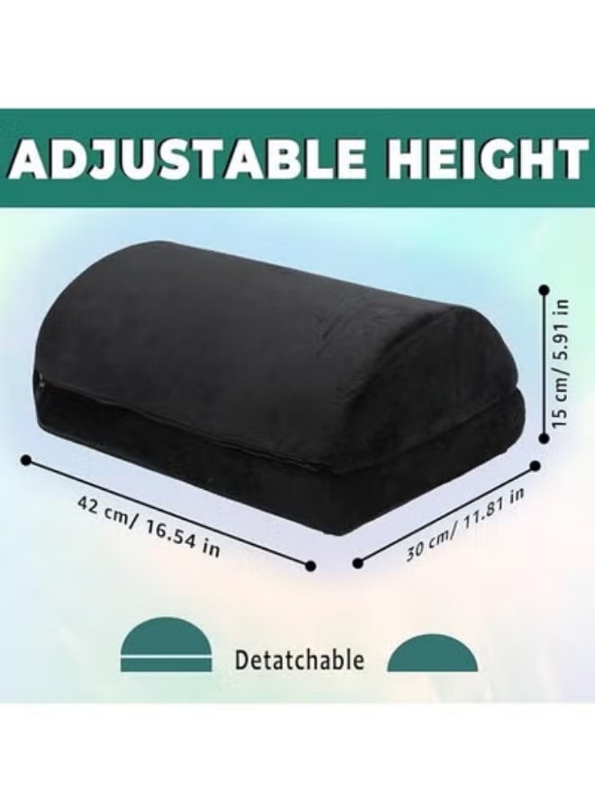 Ergonomic Under Desk Foot Rest Cushion with Soft Velvet Cover for Improved Sitting Comfort and Posture Support at Home and Office - Image 5