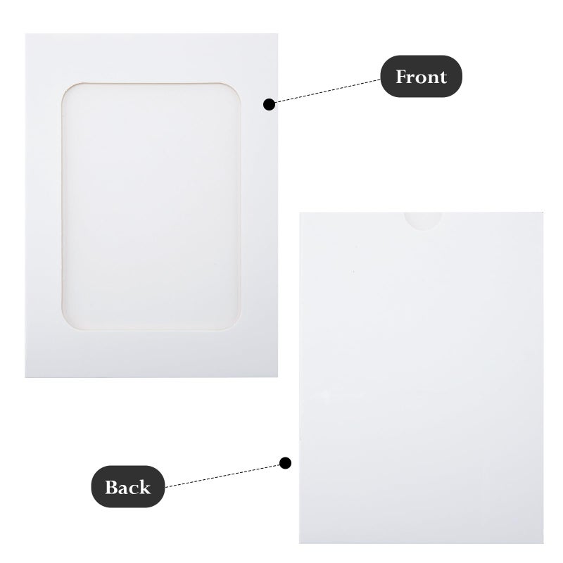 Anwyll Paper Picture Frames 4""x6"" 30 Pcs White Paper Photo Frames Cardboard Picture Frames with Clips and Strings DIY Clip Photo Holders Photo Hanging Display Kit Wall Decor for Home Party Office - Image 4