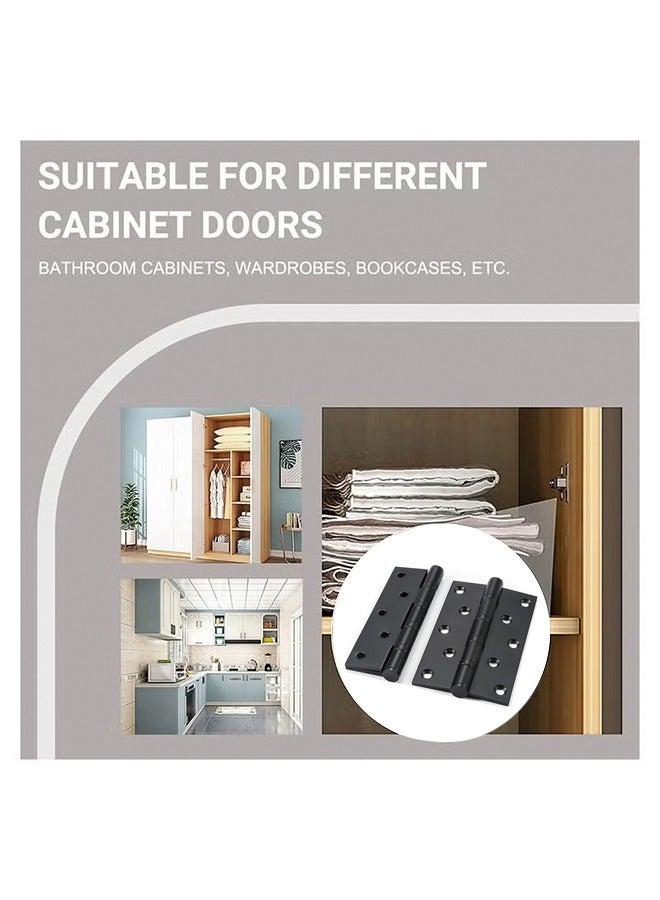 2Pcs Stainless Steel Door Hinge Ball Bearing Heavy Duty Inner and Outer Door Hardware for Left and Right Doors Door Hinge Stainless Steel New Chinese Style Wooden Door Hinge (Black)
