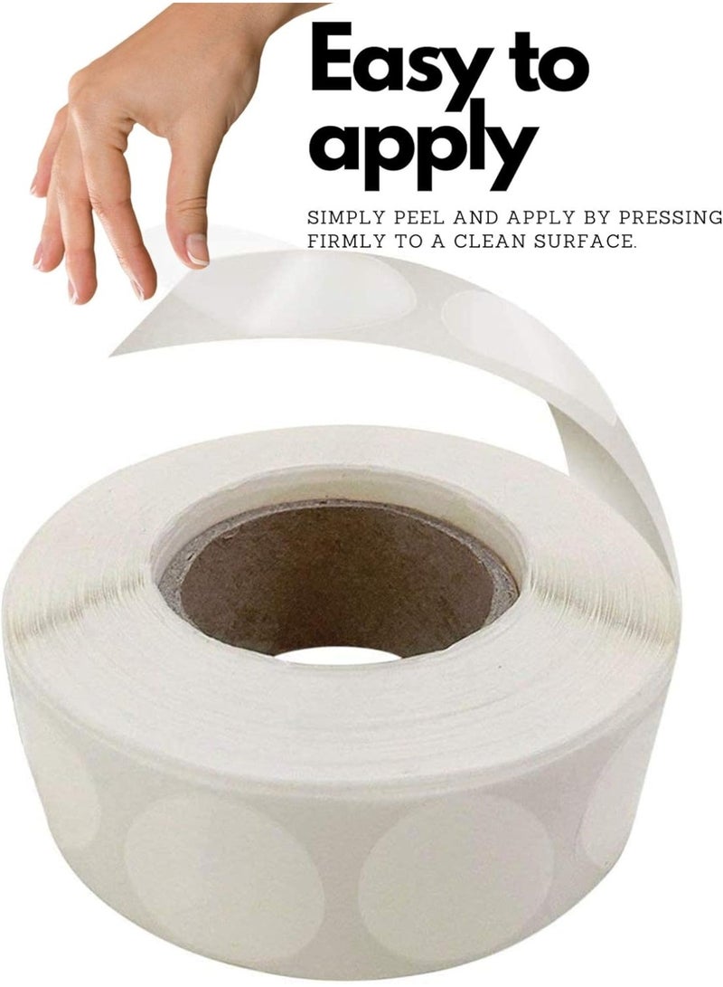 FAYET 2 Rolls Clear Transparent Round Stickers, Envelope Tab Sealer and Retail Package Round Clear Seal Labels Self Adhesive, 1000 Stickers Per Roll - Image 4