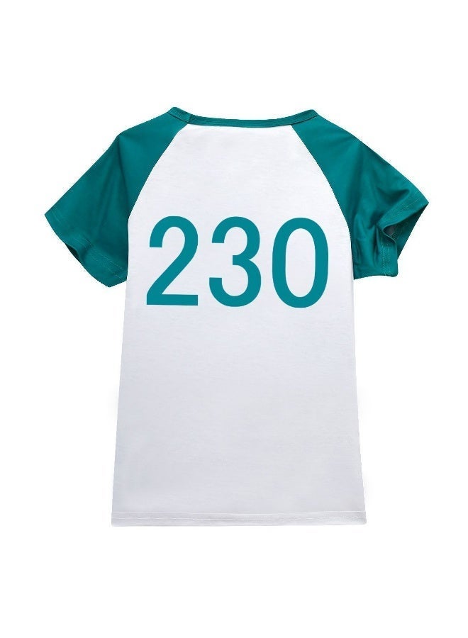 Squid Game Cosplay Costume 230 Tracksuit Jacket T-shirt Pants Suit Kids Sweatshirt Hallowee - Image 5