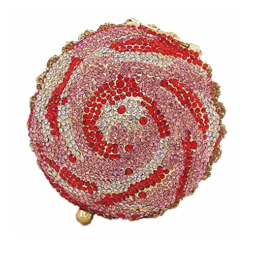 DJBM Cute Cupcake Rhinestone Clutch Diamond Crystal Purse Evening Bags for Women Party Wedding Cocktail Prom, Gold - Image 2