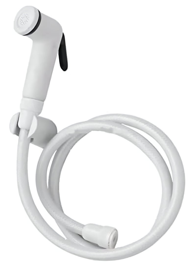 SAAM S.A.A.M Toilet Bidet Spray Shattaf With Hose And Hook Complete Set White 80 x 200centimeter - Image 1