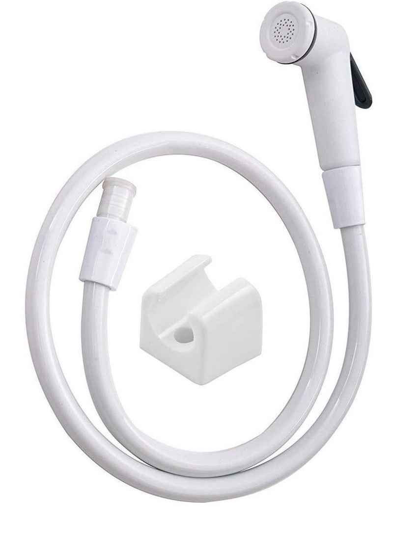 SAAM S.A.A.M Toilet Bidet Spray Shattaf With Hose And Hook Complete Set White 80 x 200centimeter - Image 2