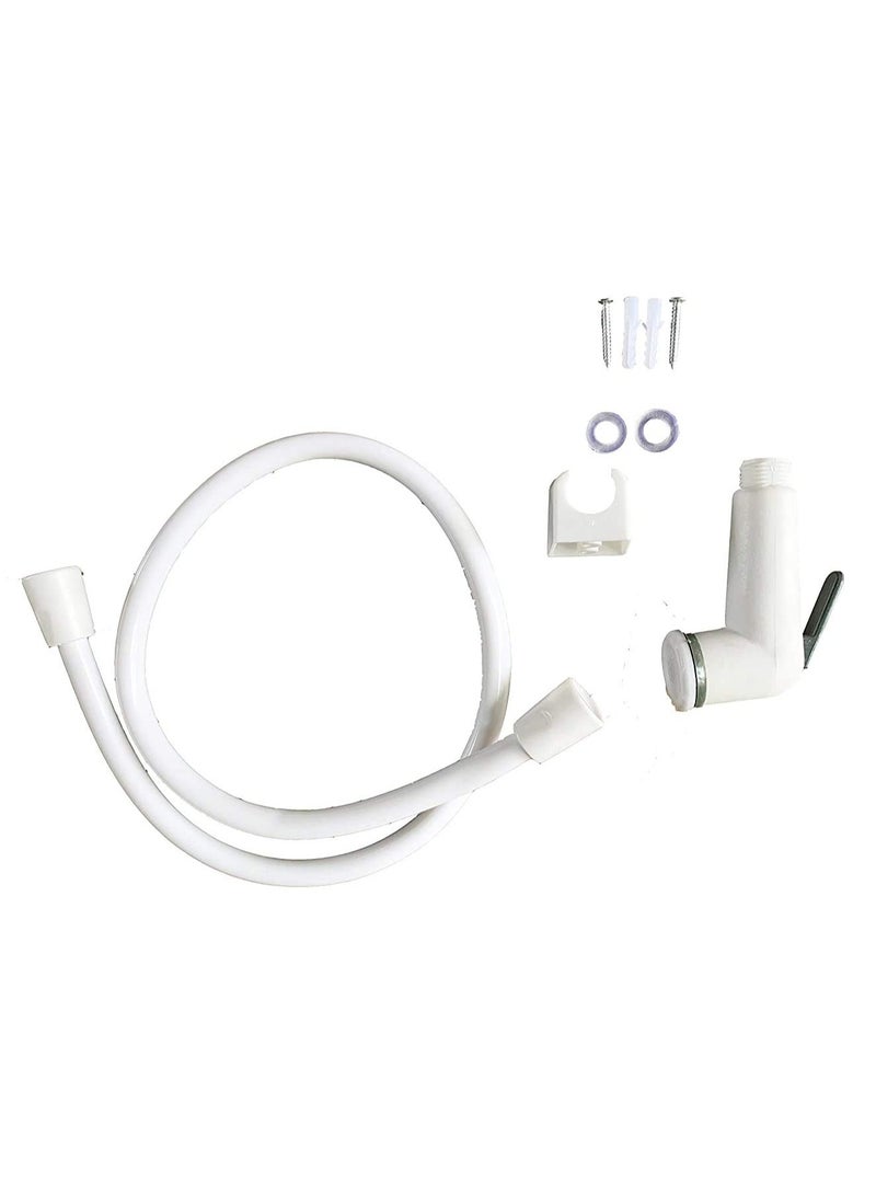 SAAM S.A.A.M Toilet Bidet Spray Shattaf With Hose And Hook Complete Set White 80 x 200centimeter - Image 5