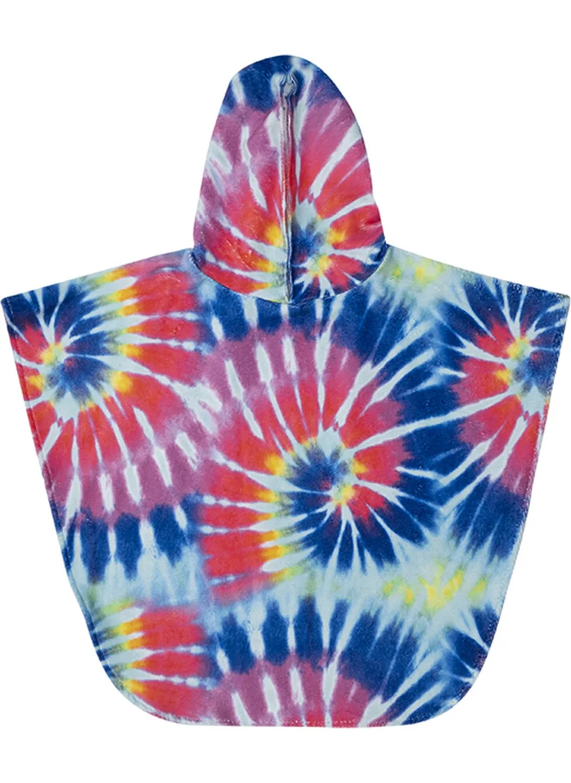 سليب ستوب Hooded Loose Cut Printed Multicolored Girl's Poncho