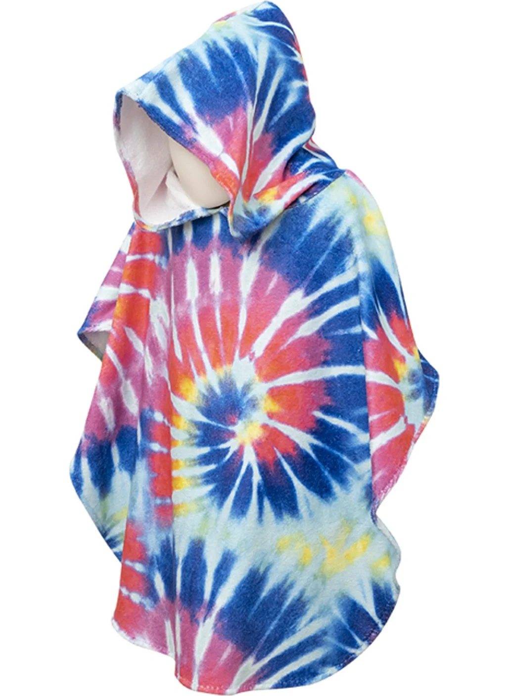 سليب ستوب Hooded Loose Cut Printed Multicolored Girl's Poncho