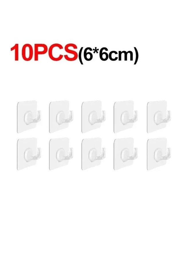 5-50pcs Transparent Self Adhesive Hooks Door Wall Mounted Hanger Hook Suction Heavy Load Rack Kitchen Bathroom Organizer Holder  - Image 2