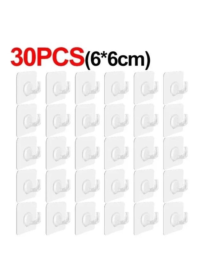 5-50pcs Transparent Self Adhesive Hooks Door Wall Mounted Hanger Hook Suction Heavy Load Rack Kitchen Bathroom Organizer Holder  - Image 5
