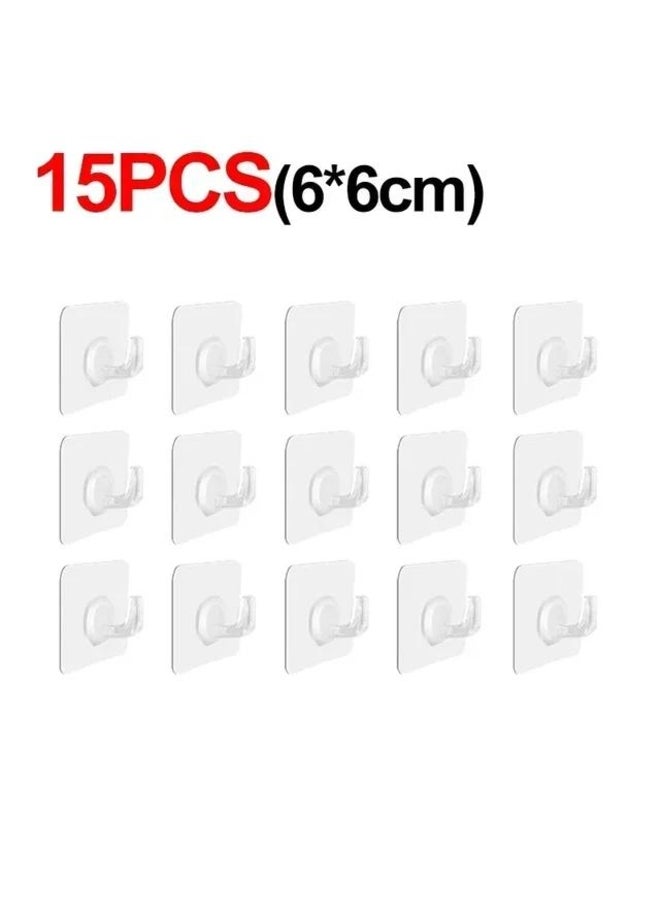5-50pcs Transparent Self Adhesive Hooks Door Wall Mounted Hanger Hook Suction Heavy Load Rack Kitchen Bathroom Organizer Holder  - Image 3