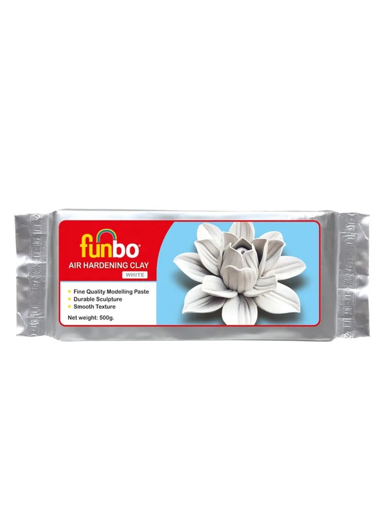 4-Piece Modelling Clay White 500 gram Per Packet