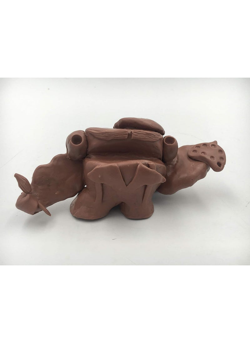 BSD Organics - BSD Organics Eco DIY Toy Shadu Brown Clay Powder Bag Ready to Use for Home Made Organic Eco-Friendly Ganesha, Toys and More, Natural & Soft for Kids and Adults Sculpture and Modeling 200 Gram - Image 1