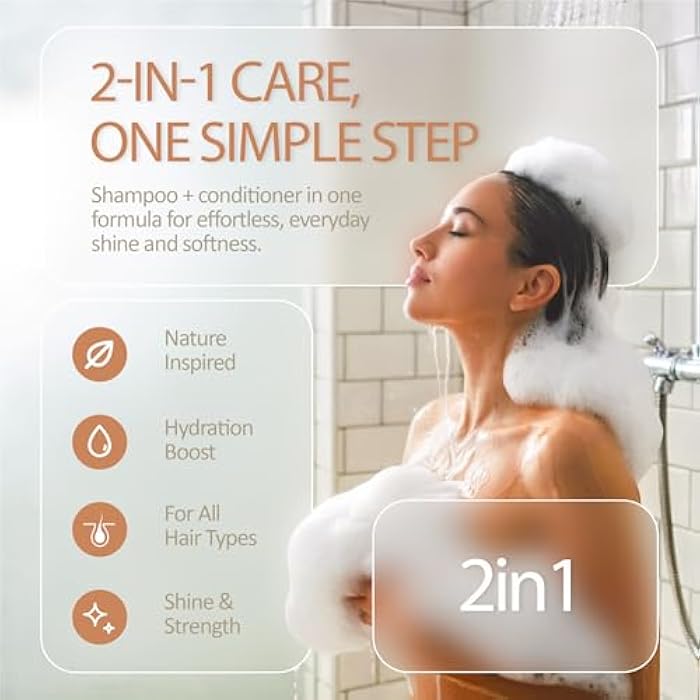 SILK 2 in 1 Shampoo and Conditioner for Dry, Damaged Hair – Deep Nourishing Wash with Avocado Extract – Anti-Frizz, Shine & Softening for Men & Women – Avocado Milk Scent, 13.6 fl oz (Pack of 2) - Image 4