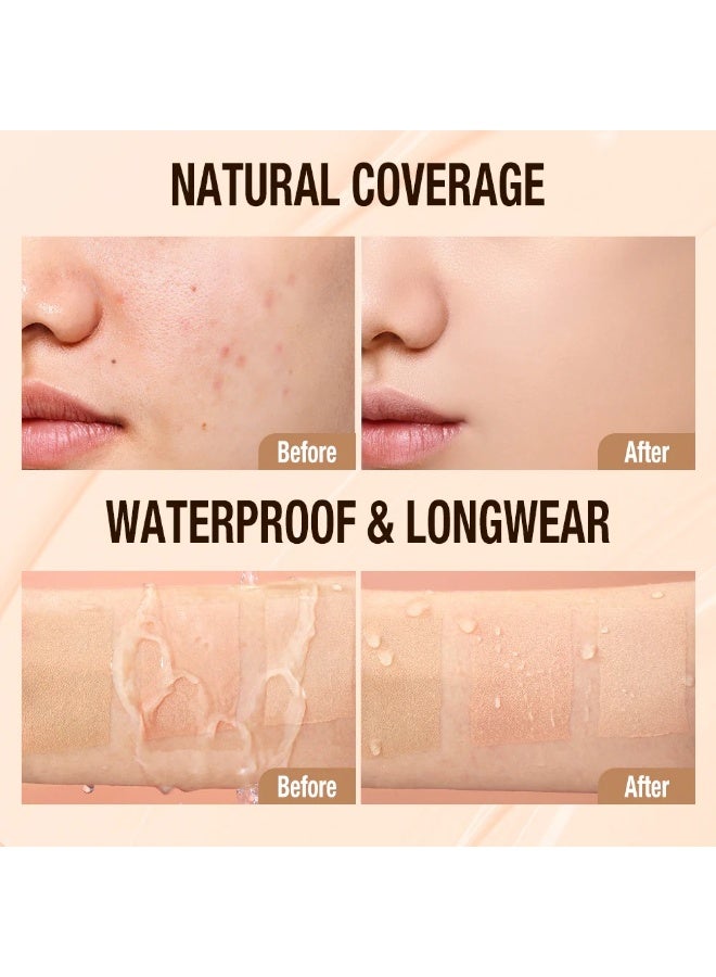 O.TWO.O Matt Finish Medium Coverage Liquid Foundation 30ml Long Lasting Oil Control Lightweight Natural Matte Makeup Foundation Smooth Blendable Texture for Oily Skin Combination Skin Sensitive Skin Conceals Imperfections Evens Skin Tone Hydrating Formula Non Cakey - Image 4