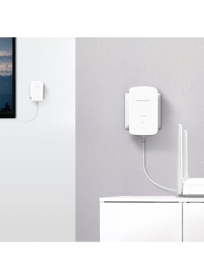 MERCUSYS AV1000 Gigabit Powerline Starter Kit
KIT: 2× MP500
SPEED: 1000 Mbps Powerline
SPEC: Broadcom CPU, 1× Gigabit Port, Wall Plugged, HomePlug AV2
FEATURE: Plug and Play, Power Saving, Pair for More Security White - Image 4