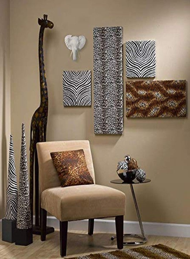 Wallcharmers زينة جدارية صغيرة على شكل رأس فيل أبيض صناعي - 10 بوصات - ديكور جداري على شكل رأس حيوان محنط صناعي - ديكور منزلي ريفي مصنوع يدويًا - Image 2