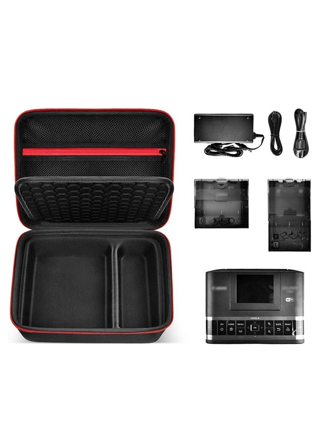 XForm Hard Case for Canon SELPHY CP1500/CP1300/CP1200 Mini Mobile Photo Printer and Colour Ink Paper RP-108 Set with Adjustable Shoulder Strap - Bag Only (Black)  - Image 2