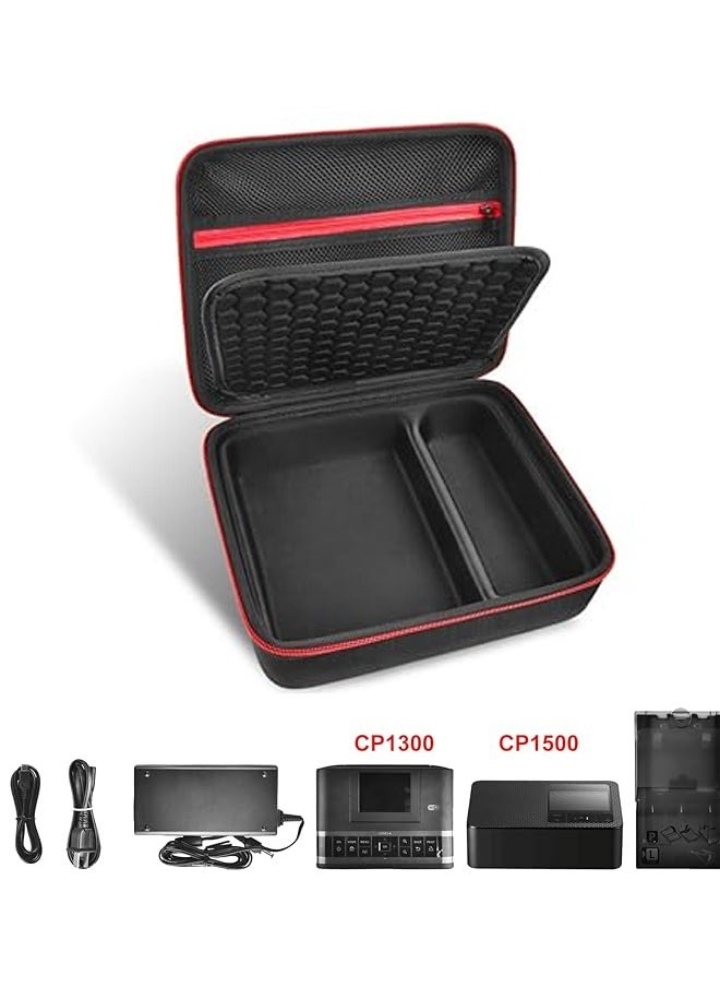 XForm Hard Case for Canon SELPHY CP1500/CP1300/CP1200 Mini Mobile Photo Printer and Colour Ink Paper RP-108 Set with Adjustable Shoulder Strap - Bag Only (Black)  - Image 3