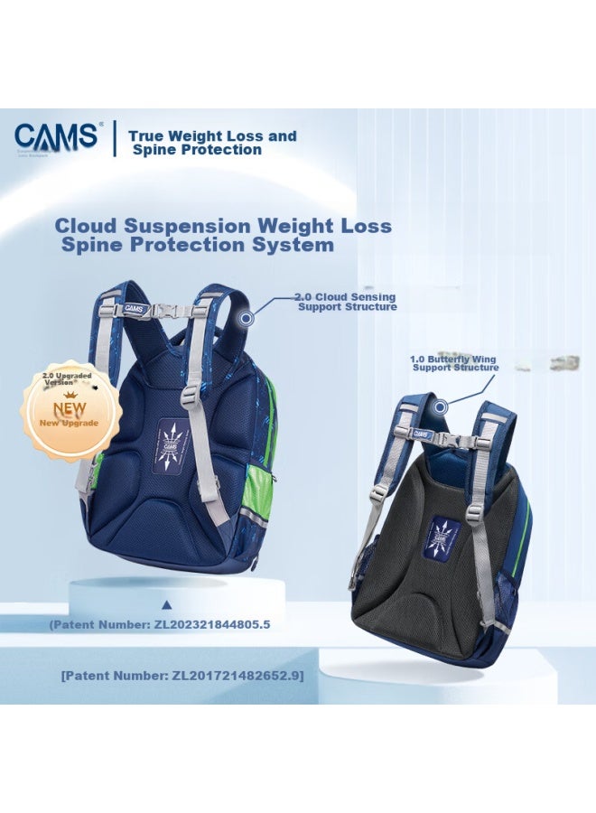 Cams2.0 Yun Gan - Suspended Weight-reducing Backpack For Grades 1-4, 22ls08701s, Planet Blue - Image 3