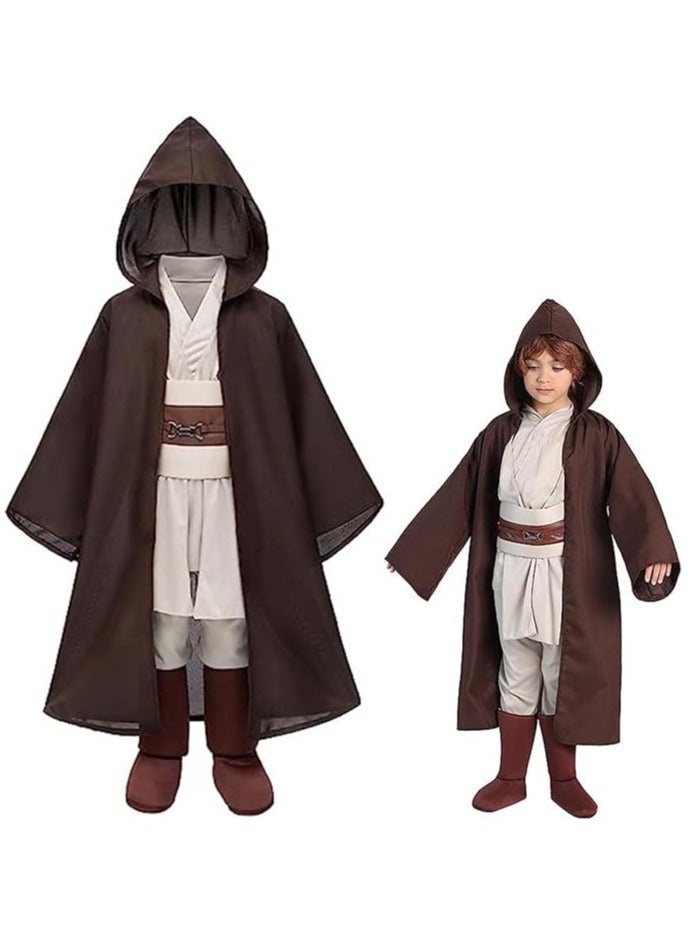 Home Smart Jedi Warrior Cosplay Costume for Kids Hooded Cloak Clothing Suit for Gift Birthdays Halloween Costume Boys Costume Kids Costumes - Image 1