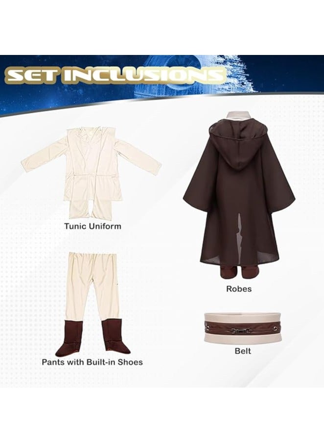 Home Smart Jedi Warrior Cosplay Costume for Kids Hooded Cloak Clothing Suit for Gift Birthdays Halloween Costume Boys Costume Kids Costumes - Image 2