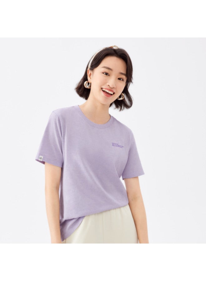 purcotton Summer Women'S Short-Sleeve Cotton T-Shirt: Fresh And Comfortable All Season, Versatile And Practical - Image 2