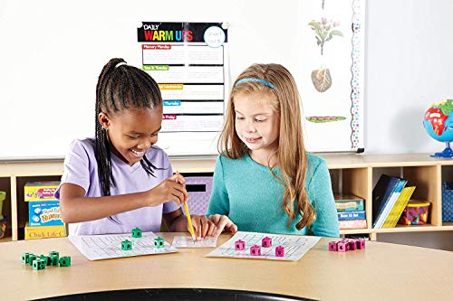 hand2mind Interlocking Snap Cubes, Plastic Cubes for Early Math, Connecting Cubes for Kids Learning, Math Manipulatives, Counting Cubes for Kids Math, Preschool Classroom Supplies (Set of 500) - Image 4