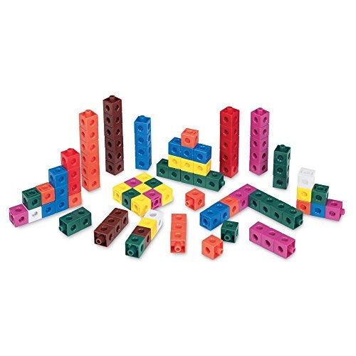 hand2mind Interlocking Snap Cubes, Plastic Cubes for Early Math, Connecting Cubes for Kids Learning, Math Manipulatives, Counting Cubes for Kids Math, Preschool Classroom Supplies (Set of 500) - Image 1