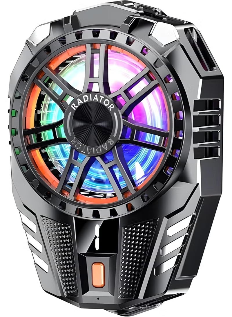 GERLAX GF-04 Magnetic Mobile Phone Cooler with Semiconductor Cooling Technology and Silent Fan System Portable Gaming Phone Cooling Fan with 3 Speed Modes, LED Lighting, and Type-C Power for Smartphones, Streaming, Charging, and Heavy Gaming - Image 1