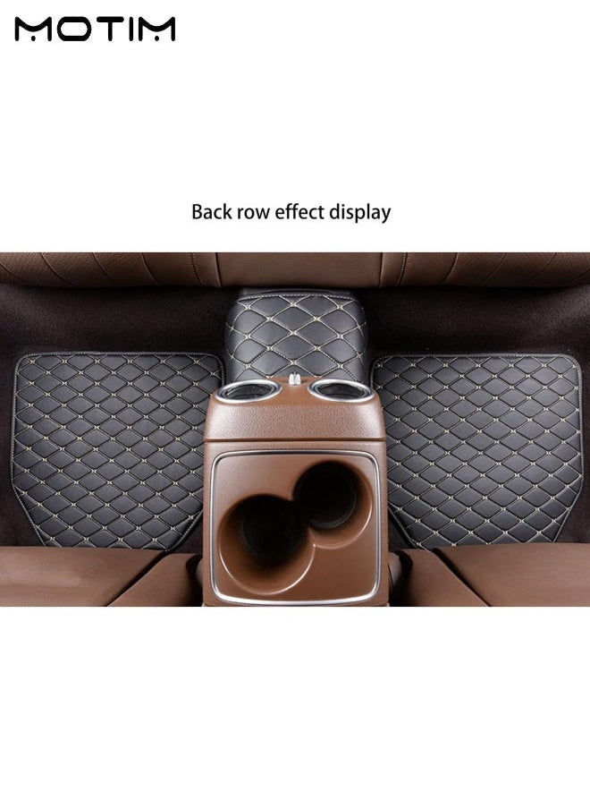 Motim - 5 Pcs Car Floor Mat Set, Universal Anti Skid Fit Car Floor Mats, Protection Contrast Stitching Mat, All Weather Protection, Suitable for Most Vehicles, Black Red - Image 1