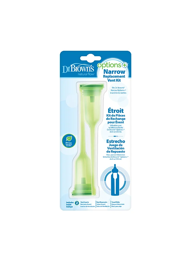 Dr. Brown’s 8 Oz/250 Ml Narrow Options+ Bottle Replacement Kit (2 Inserts & 2 Reservoirs)