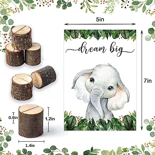 Buerhanerry 8Pcs Jungle Safari Centerpieces and Wooden Stands, Safari Baby Shower for Table Decorations, Jungle Animal Birthday Party Centerpiece for Boys Kids, Wild One Themed Birthday Party Supplies - Image 3