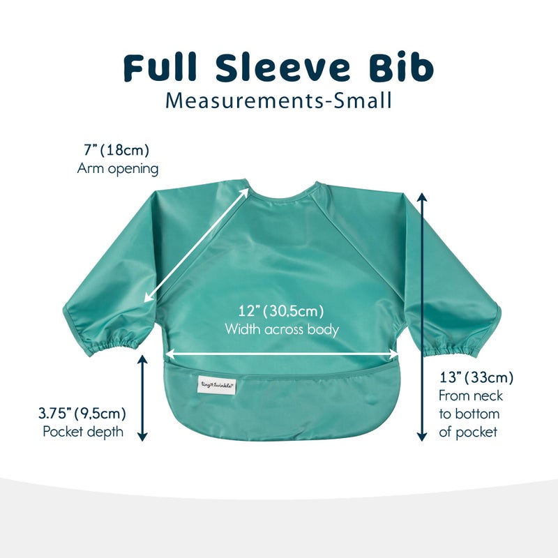 Tiny Twinkle Long Sleeve Bib for Babies & Toddlers | 2-Pack Waterproof Smock Bib for Eating | Machine Washable & Mess-Proof Feeding Essentials | Newborn Shower Gift (Rainforest,6â€“24M) - Image 4