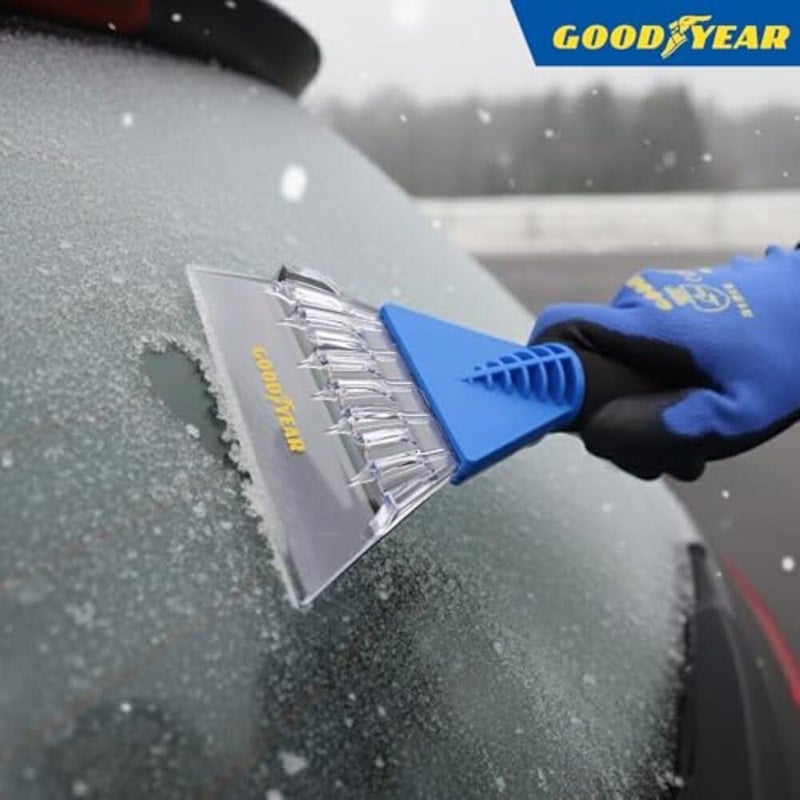 Goodyear Ice Scraper | Extra Wide Blade Head | Scrapes Ice Snow Frost from Car Windscreen | Windshield Ice Breaker | Ergonomic Foam Handle High precision lightweight material - Image 4