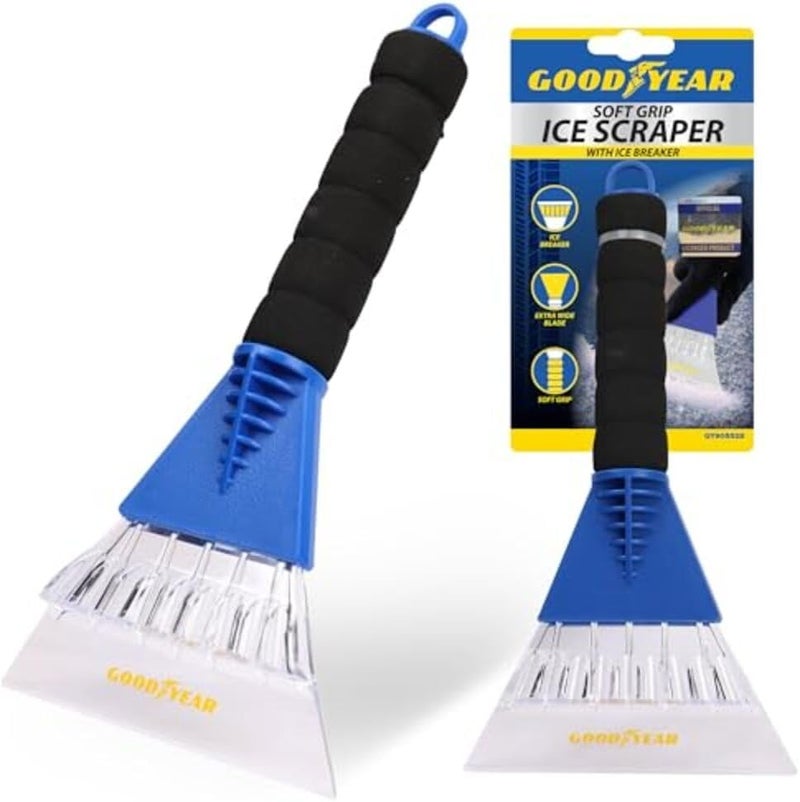 Goodyear Ice Scraper | Extra Wide Blade Head | Scrapes Ice Snow Frost from Car Windscreen | Windshield Ice Breaker | Ergonomic Foam Handle High precision lightweight material - Image 1