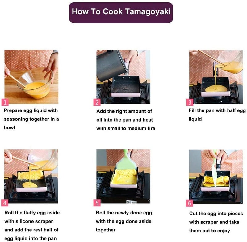NILKANTH® Japanese Omelet Pan,5"×7" Nonstick Egg Pan, Rectangle Small Frying Pan (Yellow) - Image 5