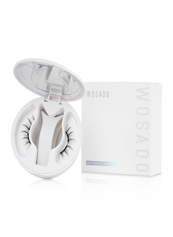 WOSADO Magnetic Eyelashes with Applicator Kit, No.14 FROST BLACK 21.5mm, Reusable Magnetic Lashes without Eyeliner, Glue-free False Lashes, Waterproof, Lightweight, Suit for Natural Makeup - Image 1