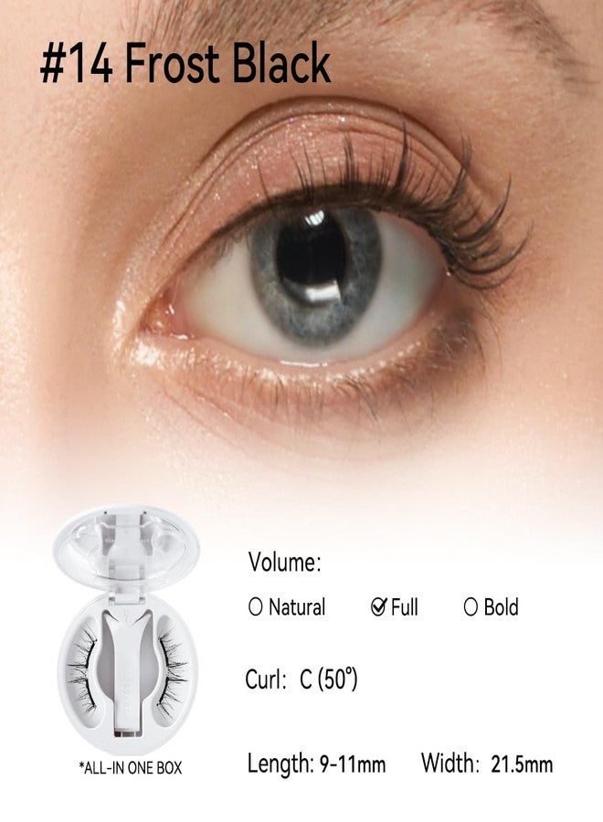 WOSADO Magnetic Eyelashes with Applicator Kit, No.14 FROST BLACK 21.5mm, Reusable Magnetic Lashes without Eyeliner, Glue-free False Lashes, Waterproof, Lightweight, Suit for Natural Makeup - Image 3