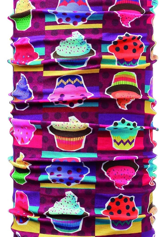 Buff Girls' Multi Functional Headwear - Cupcake Design - Image 1