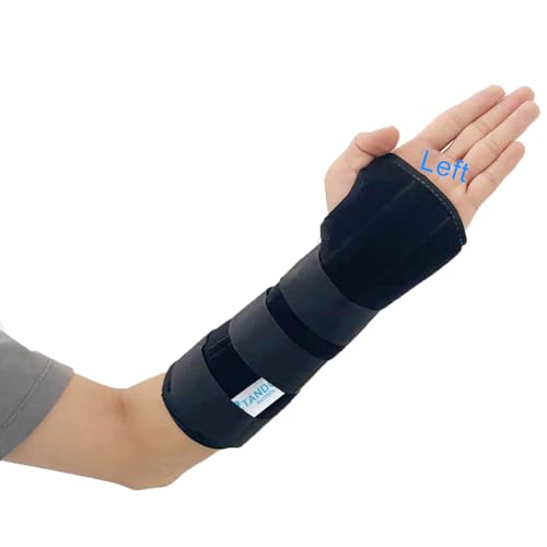 TANDCF Unisex Forearm and Wrist Support Splint Brace Double Fixation Wrist Brace for Carpal Tunnel,Adjustable Night Time Forearm Immobilizer Brace Splints,9.8 inch (25cm) length(LH/S) - Image 1