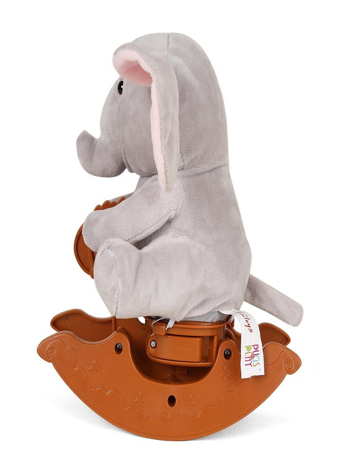 هامليز، لعبة ماني الفيل الهزاز، مناسبة للأطفال من عمر 3 سنوات فما فوق، رمادي | آمنة ومناسبة كهدية - Image 5