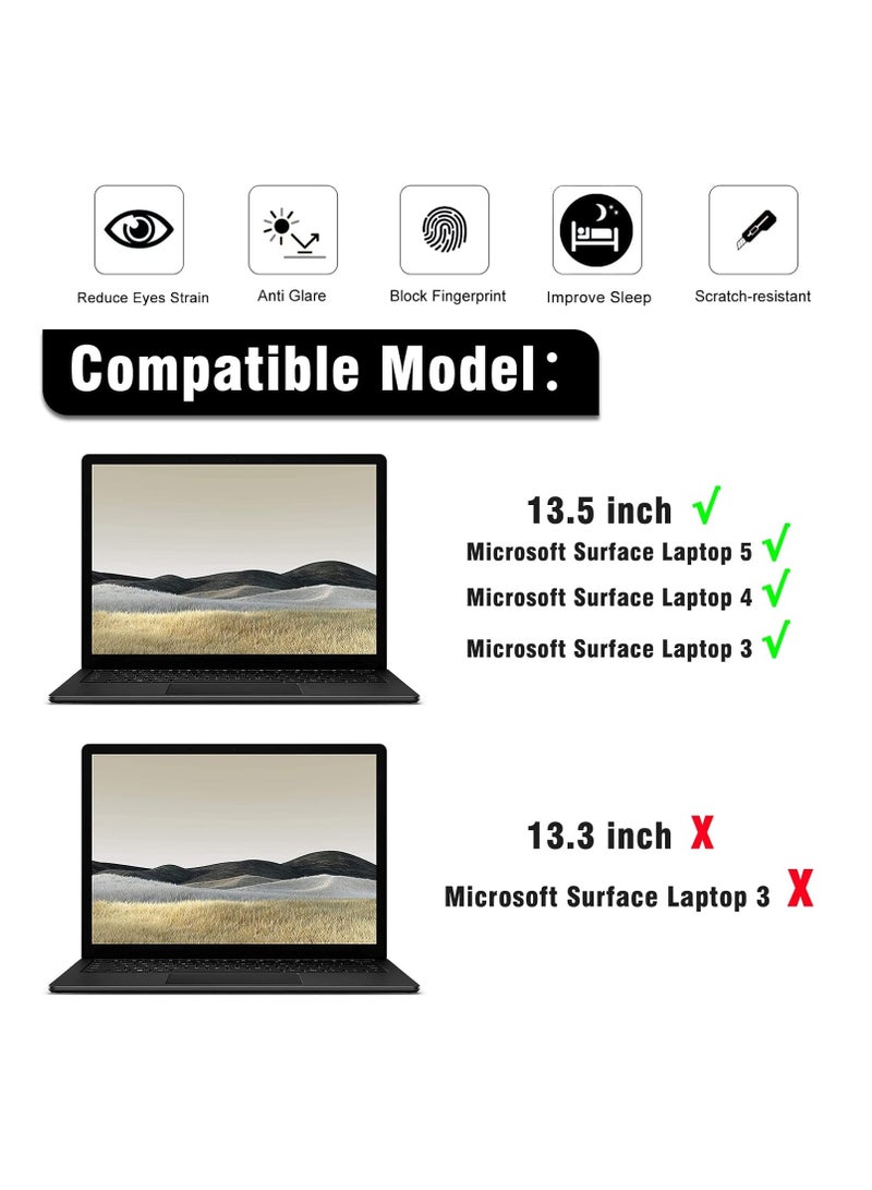 2Packs Flexible PET Paper Texture Feel Screen Protector for Surface Laptop 3/4/5-13.5", Anti-Glare with Blue Light Filter( Not for Surface Laptop 5 15 ") - Image 3