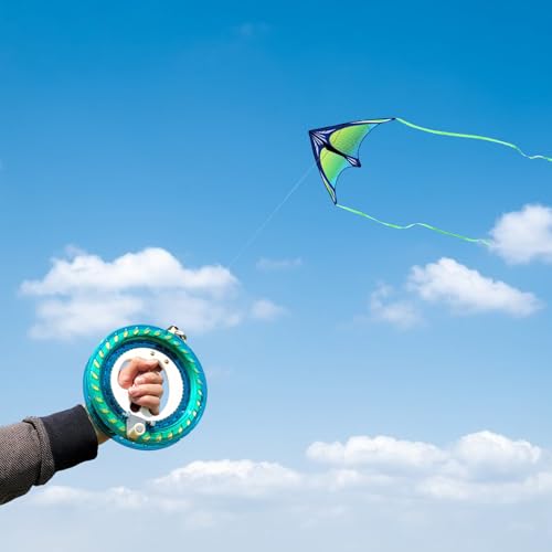 Flying Hoofer Large Beach Kite and Reel Winder with 650ft String for Kids and Adults, Single Line Kite, Extremely Easy to Fly for Beginners(Green) - Image 2