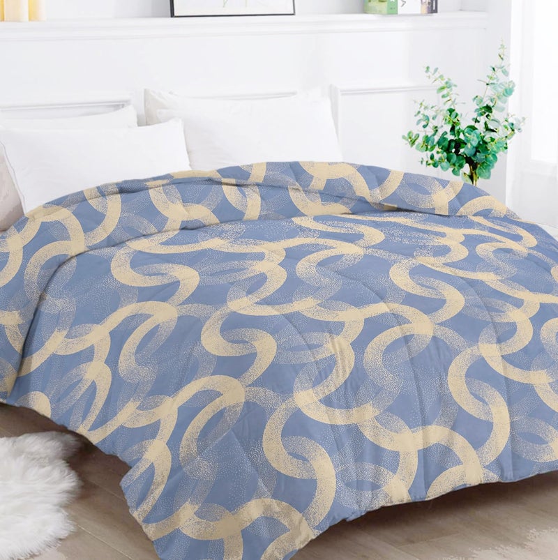 VAS COLLECTIONS 220 GSM Microfiber Reversible AC Comforter |Quit | Blanket | Duvets for King Size Double Bed 180Tc (230X250 cm, Sky Blue and Grey) - Image 2